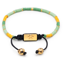 Load image into Gallery viewer, Nialaya Men&#39;s Beaded Bracelet with Green Mini Disc Beads
