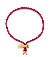 Load image into Gallery viewer, Nialaya Men&#39;s Red String Bracelet with Adjustable Gold Lock
