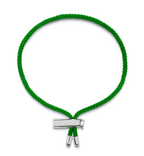 Load image into Gallery viewer, Nialaya Men&#39;s Green String Bracelet with Adjustable Silver Lock
