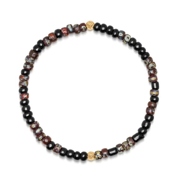 Nialaya Wristband with Dark Japanese Miyuki Beads
