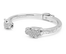 Load image into Gallery viewer, Nialaya Men&#39;s Silver CZ Panther Bangle
