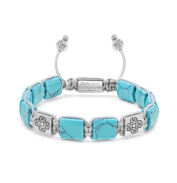Nialaya The Dorje Flatbead Collection - Turquoise and Silver
