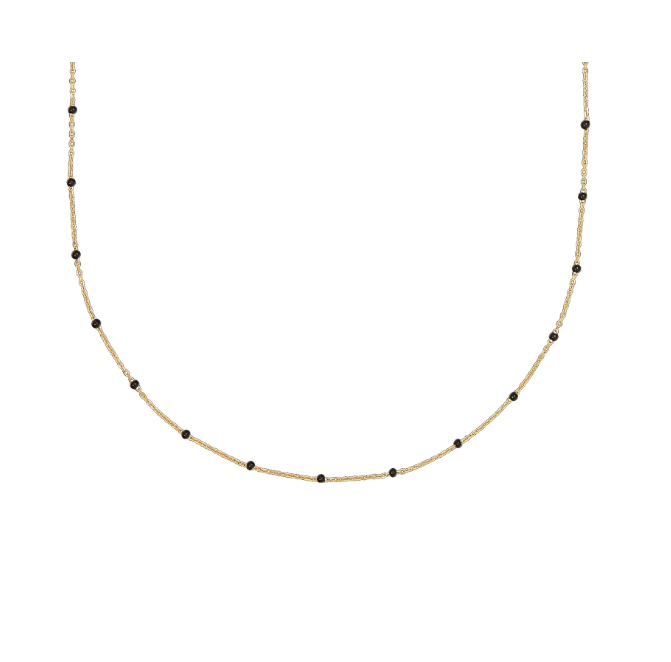 Catherine Zoraida Black Enamel Satellite Chain