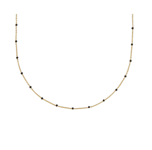Catherine Zoraida Black Enamel Satellite Chain