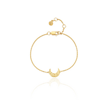 Load image into Gallery viewer, Catherine Zoraida Gold Starry Night Moon Bracelet
