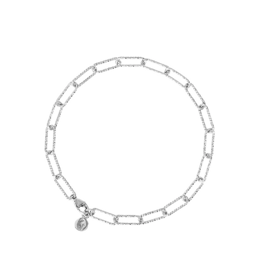 Catherine Zoraida Silver Glitter Chain Bracelet