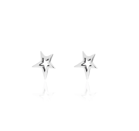 Catherine Zoraida Silver Shooting Star Stud Earrings