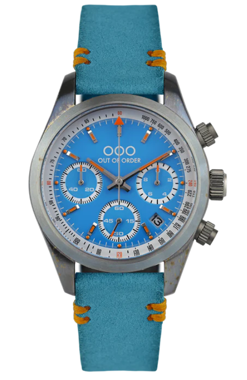 OUT OF ORDER WATCH AZURE SPORTY CRONOGRAFO