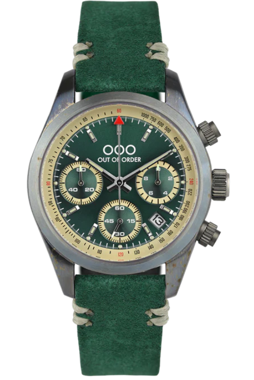 OUT OF ORDER WATCH ROYAL GREEN SPORTY CRONOGRAFO