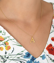 Load image into Gallery viewer, Alex Monroe - Floral Letter A Necklace
