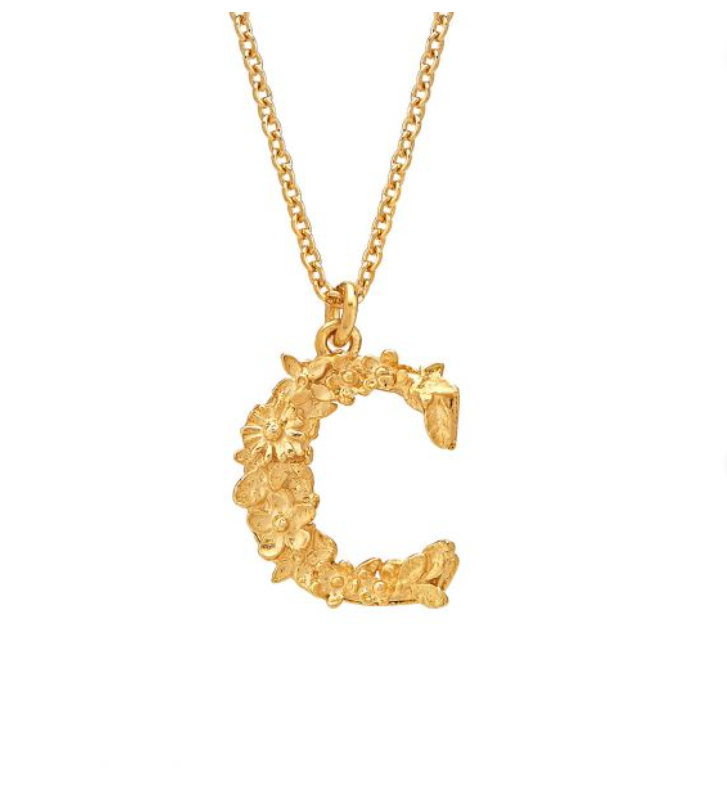 Alex Monroe - Floral Letter C Necklace