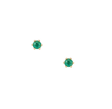 Load image into Gallery viewer, Catherine Zoraida 9ct Emerald Stud Earrings Gold
