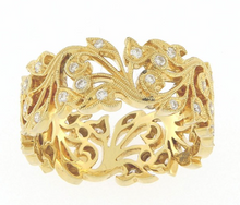 Load image into Gallery viewer, UNGAR &amp; UNGAR Orchid Spray Ring 18ct Yellow gold and Diamond
