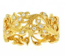 Load image into Gallery viewer, UNGAR &amp; UNGAR Orchid Spray Ring 18ct Yellow gold and Diamond
