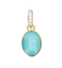 Load image into Gallery viewer, Nanis - 18ct Gold BOULES AMAZONITE NECKLACE SMALL
