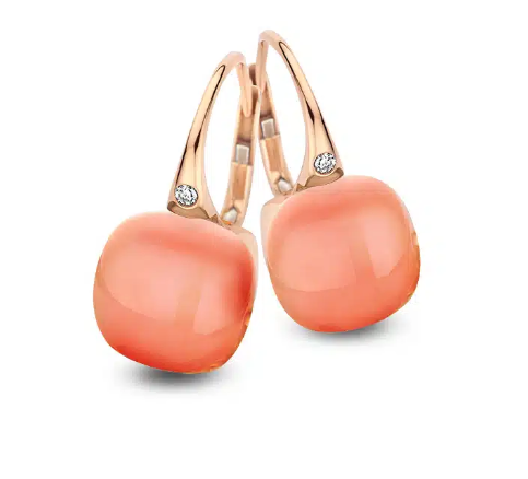 BIGLI - MINI SWEETY - Coral and Milky Quartz