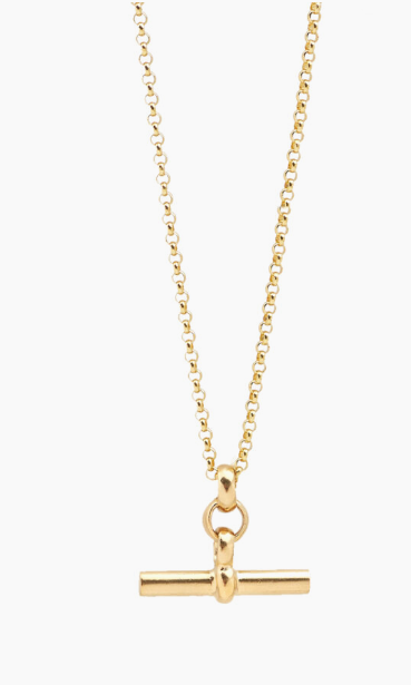 Tilly Sveaas Medium Gold T-Bar On Belcher Chain