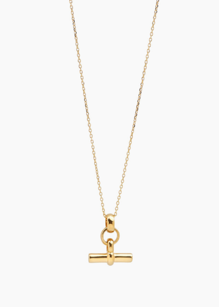 Tilly Sveaas Mini Gold T-Bar On Trace Chain