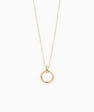 Load image into Gallery viewer, Tilly Sveaas Small Gold Eternity Ring On Gold Trace Chain
