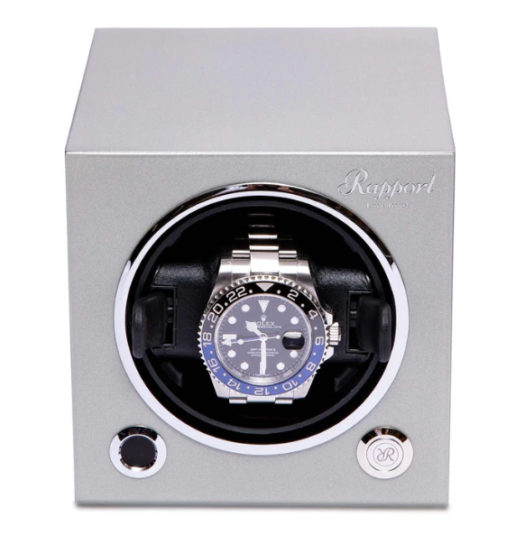 Rapport Watch Winders - Evo Cube Watch Winder Platinum Silver