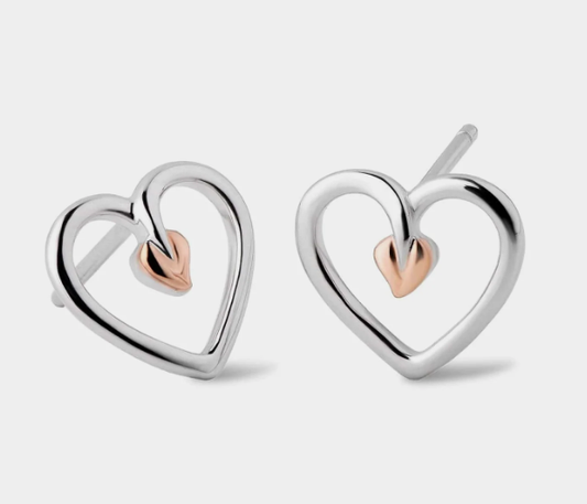 Clogau Tree of Life® Sterling Silver Heart Stud Earrings