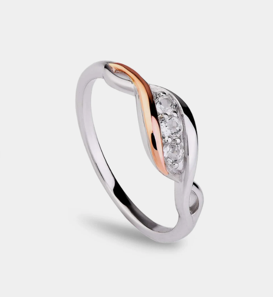 Clogau Past Present Future® Sterling Silver Ring with Topaz