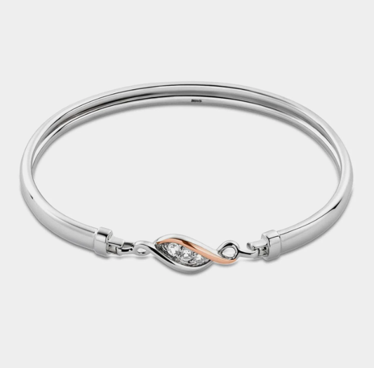 Clogau Past Present Future® Sterling Silver Bangle with Topaz