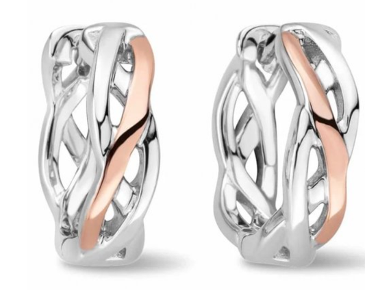 Clogau Eternal Love, Sterling Silver Creole Hoop Earrings 3SCMGLCE