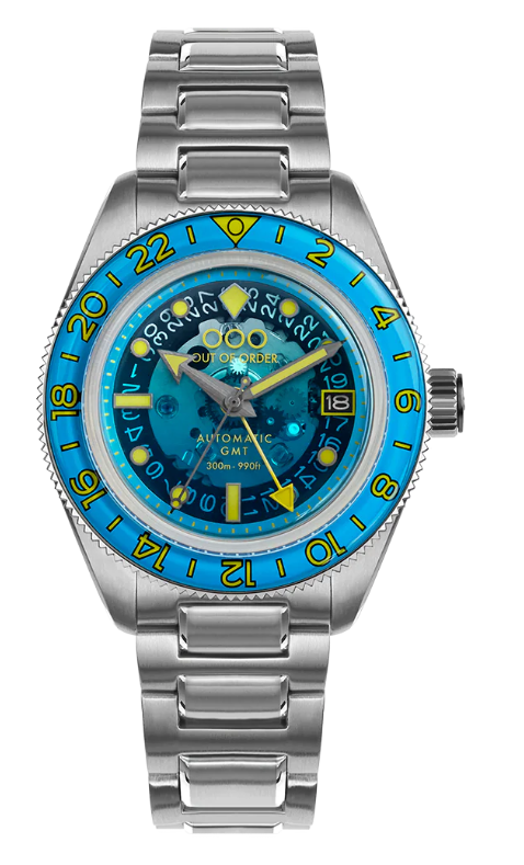 OUT OF ORDER WATCH ANGELO AZZURRO AUTOMATIC GMT - LIMITED EDITION Regular price£535.00