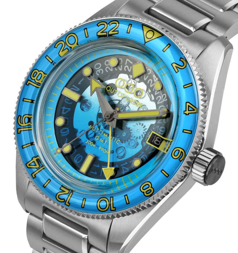 OUT OF ORDER WATCH ANGELO AZZURRO AUTOMATIC GMT - LIMITED EDITION Regular price£535.00