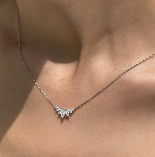 CARAT LONDON TULISA MARQUISE NECKLACE STERLING SILVER