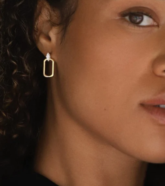 CARAT LONDON Tori Earrings Gold Vermeil