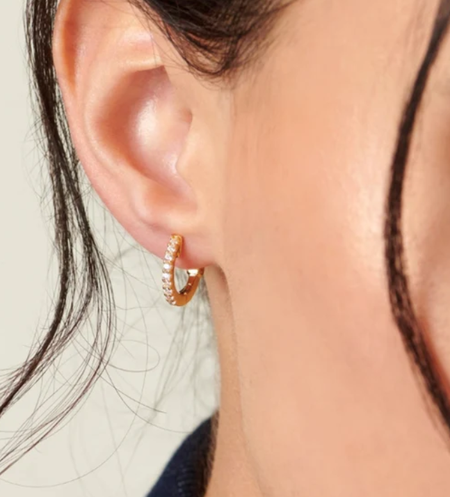 CARAT LONDON Baby Hoop Earrings Gold Vermeil