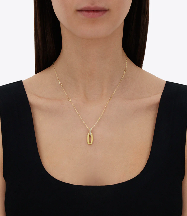 Nanis - "LIBERA" necklace with gold and diamond pendant (short) List price