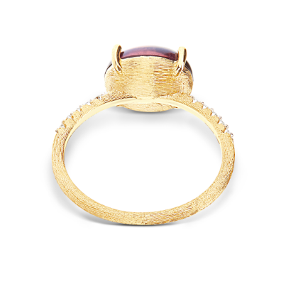 Nanis - "AZURE" GOLD, DIAMONDS AND LONDON PINK TOURMALINE RING