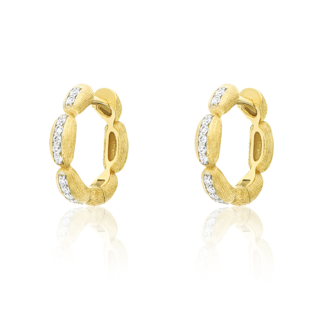 Nanis - 18ct Gold Libera Diamond Huggies