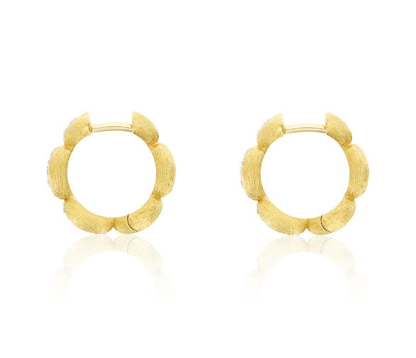 Nanis - 18ct Gold Libera Diamond Huggies