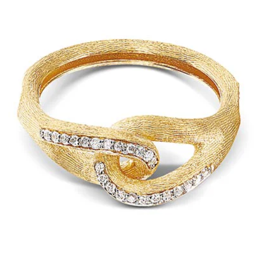 Nanis - 18ct Gold "libera" gold and diamonds embrace ring