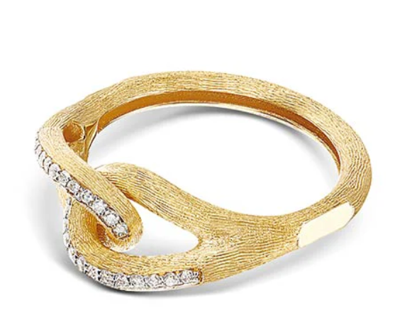 Nanis - 18ct Gold "libera" gold and diamonds embrace ring