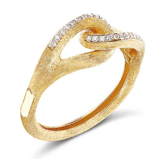 Nanis - 18ct Gold "libera" gold and diamonds embrace ring