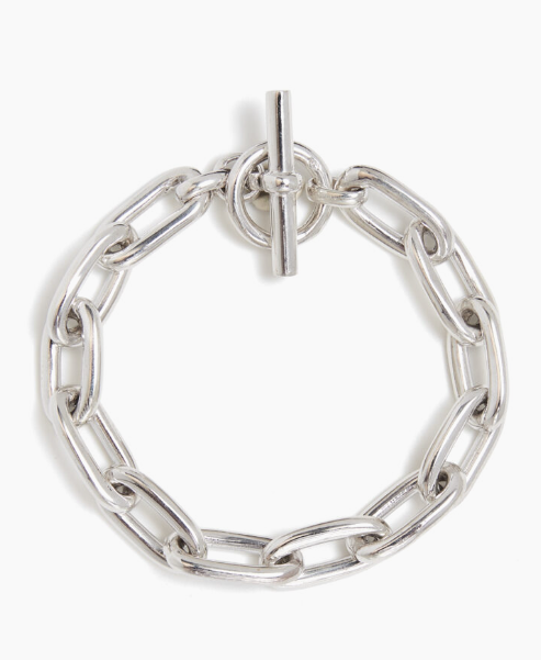 Tilly Sveaas Small Silver Oval Linked Bracelet