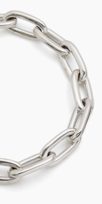 Tilly Sveaas Small Silver Oval Linked Bracelet