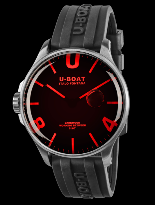 U-BOAT DARKMOON 44MM RED GLASS SS CODE 8465/B