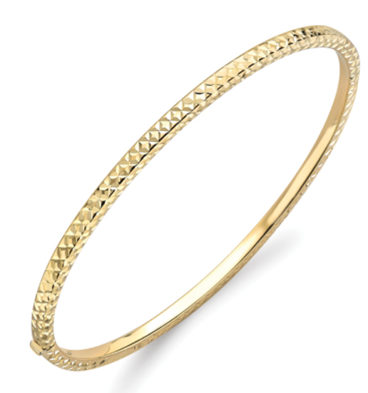 9ct. Hinged bangle