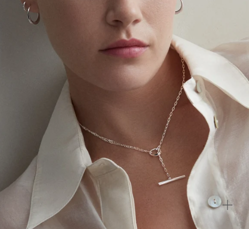 THALASSA FACETED SMALL T-BAR LARIAT
