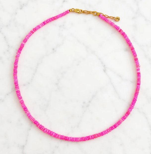 Catherine Zoraida Paradise Pink Fire Opal Necklace