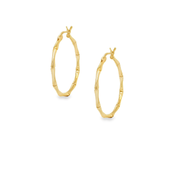 Catherine Zoraida Gold Bamboo Hoop Earrings