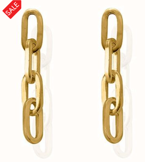 ChloBo Mini Four Link Gold-Plated Earrings