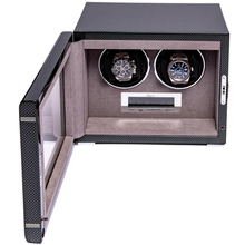 Load image into Gallery viewer, Rapport Watch Winders - Formula Duo Watch Winder - Carbon Fibre
