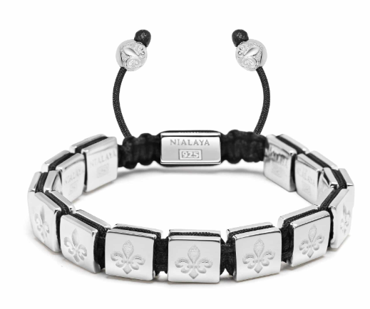 Nialaya Men's Flatbead Bracelet in Sterling Silver - Sterling Silver